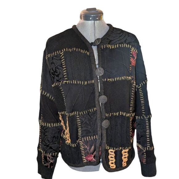 Sandy Starkman vintage black patchwork jacket - Picture 1 of 8